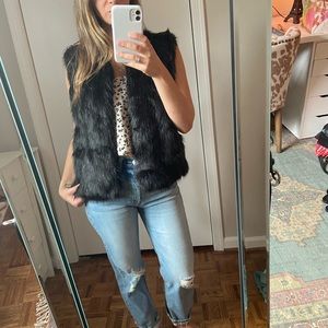 J. Crew fur vest